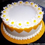 Daisy flower cake