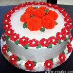 Rose flower cake